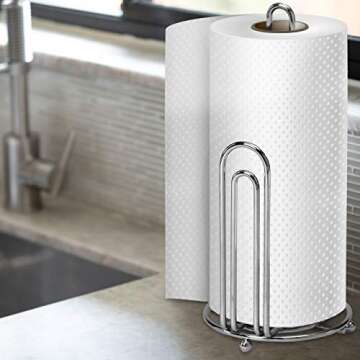 BaHoki Essentials Metal Paper Towel Holder - Copper Décor for Kitchen & Bathroom