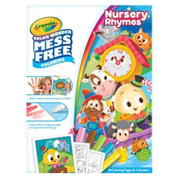 Crayola Color Wonder Nursery Rhymes, Mess Free Coloring Pages & Markers, Gift for Kids, Age 3, 4, 5,...