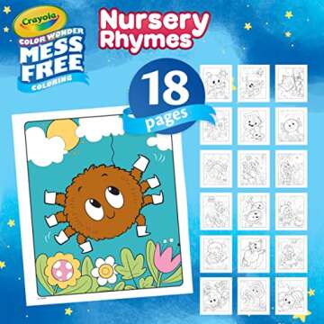 Crayola Color Wonder Nursery Rhymes, Mess Free Coloring Pages & Markers, Gift for Kids, Age 3, 4, 5, 6