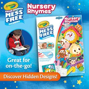 Crayola Color Wonder Nursery Rhymes, Mess Free Coloring Pages & Markers, Gift for Kids, Age 3, 4, 5, 6