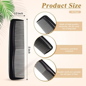 Didaey 50 Pcs Pocket Combs Durable Grooming Accessories