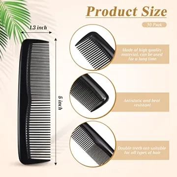 Didaey 50 Pcs Pocket Combs Durable Grooming Accessories