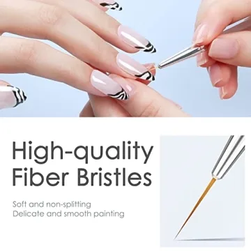 Modelones 5Pcs Professional Liner Brush Set for Nail Art