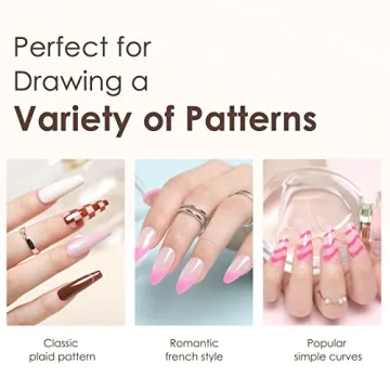 Modelones 5Pcs Professional Liner Brush Set for Nail Art