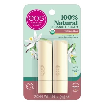 eos Organic Lip Balm Sticks Vanilla Bean - 2-Pack Hydration