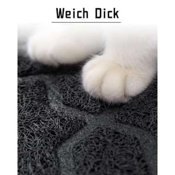 Yimobra Cat Litter Mat, 35.4"x23.6" Litter Box Mat with Litter Lock Mesh, Soft Cat Litter Mat Litter...