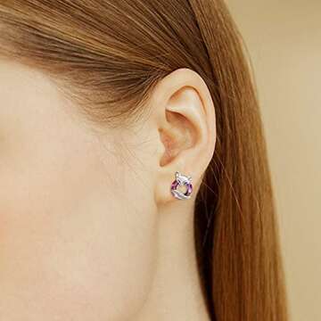 925 Sterling Silver Animals Earrings Hypoallergenic Stud Earrings Cute Animal Jewelry Unique Gifts f...