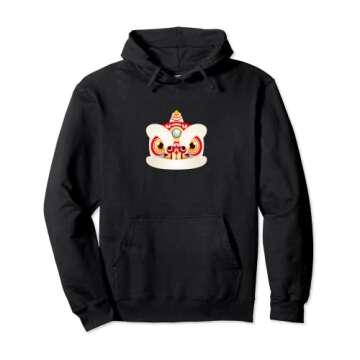Lion Dance Head - Happy Chinese New Year Pullover Hoodie