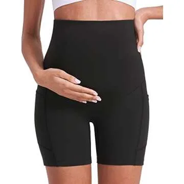 Enerful Maternity Biker Shorts for Comfort & Style