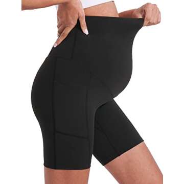 Enerful Maternity Biker Shorts for Comfort & Style