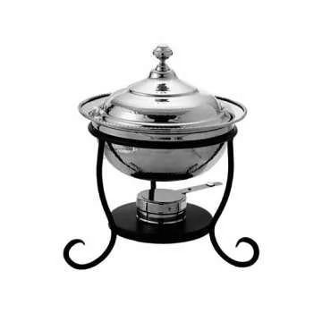 Old Dutch 12 Inch x 15 Inch Round Stainless Steel Chafing Dish for Elegant Catering