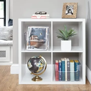 mDesign Open Front Storage Bins - Versatile, Clear Organizers