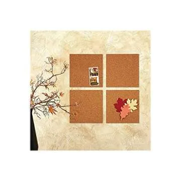 Quartet Cork Tiles, Cork Board, 12" x 12", Corkboard, Wall Bulletin Boards, Natural, 4 count (Pack of 1)