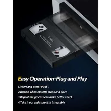 Arsvita VHS/VCR Head Cleaner, Video Head Cleaning Kit for VHS/VCR Players, Dry