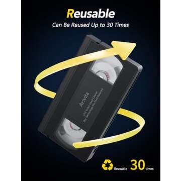 Arsvita VHS/VCR Head Cleaner, Video Head Cleaning Kit for VHS/VCR Players, Dry