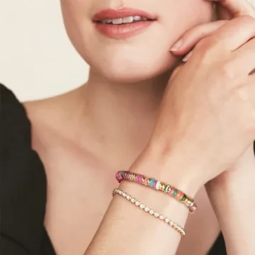 NVWAROCK Colorful Boho Beaded Bracelet - 14K Gold Plated