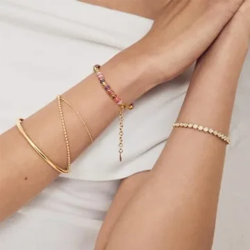 NVWAROCK Colorful Boho Beaded Bracelet - 14K Gold Plated