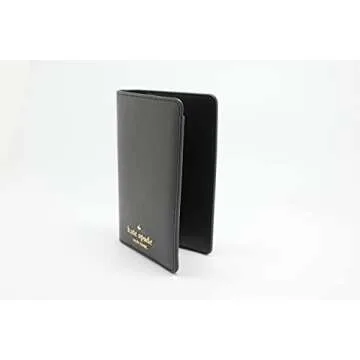 Kate Spade Staci Leather Passport Holder, Crush Proof, Black