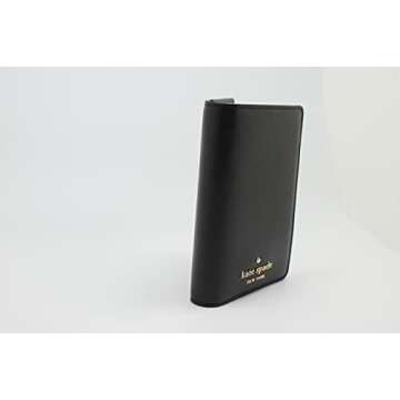 Kate Spade Staci Leather Passport Holder, Crush Proof, Black