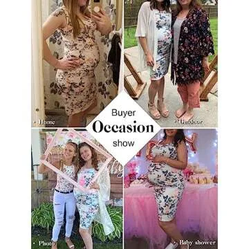 BBHoping Women's Maternity Sleeveless Dresses Maternity Tank Dress Mama Baby Shower Pregnancy Dress