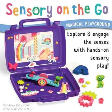 Creativity for Kids Sensory On The Go Kit: Magical Playground - Sensory Bins for Toddlers Ages 3-5+,...