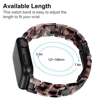 Wongeto Band Compatible with Apple Watch Band 38mm 40mm 41mm Series 6 7 5 4 3 2 1 & SE, Women Men with Stainless Steel Buckle,Fashion Resin iWatch Replacement Wristband Strap (Grey, 38/40/41mm)