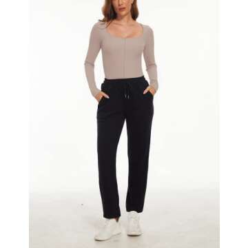 MISSACTIVER Women's V Neck Built in Shelf Bra Stitch Curve Hem Sleeveless Vest Racerback Padded Cropped Tank Top Workout Yoga(Medium, Long Sleeve-Green