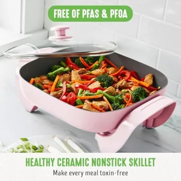 GreenLife 12" Electric Skillet - Nonstick & Versatile Cooking
