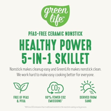 GreenLife 12" Electric Skillet - Nonstick & Versatile Cooking