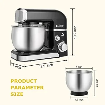 Portable 3.2Qt Stand Mixer with 6 Speeds & Accessories