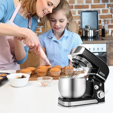 Portable 3.2Qt Stand Mixer with 6 Speeds & Accessories
