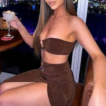 Suillty Women's 2 Piece Outfits for Party Clubwear