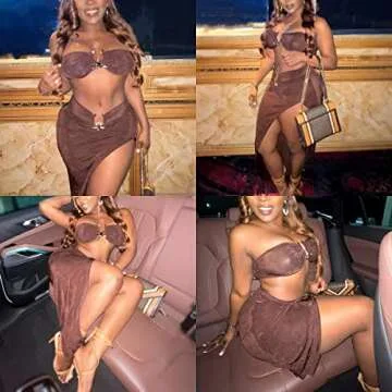 Suillty Women's 2 Piece Outfits for Party Clubwear