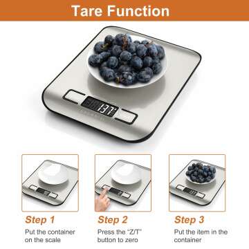 CROWNFUL Digital Kitchen Scale - 11lb Capacity