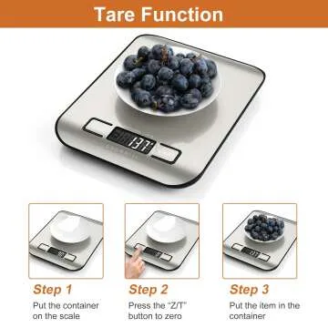 CROWNFUL Digital Kitchen Scale - 11lb Capacity