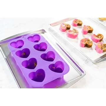 Bakerpan Silicone Heart Mold Set for Heart-Shaped Treats