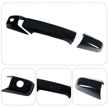 BENXUTO Glossy Black Door Handle Covers for Chevrolet and GMC