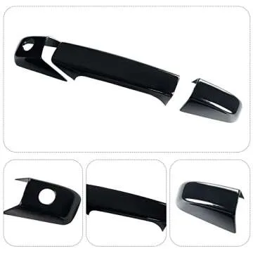 BENXUTO Glossy Black Door Handle Covers for Chevrolet and GMC