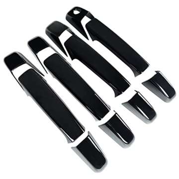 BENXUTO Glossy Black Door Handle Covers for Chevrolet and GMC