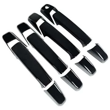 BENXUTO Glossy Black Door Handle Covers for Chevrolet and GMC