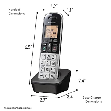 Panasonic Compact Cordless Phone - DECT 6.0 Technology