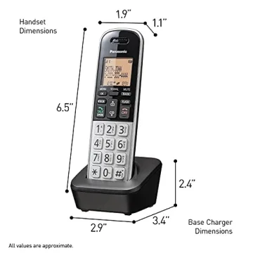 Panasonic Compact Cordless Phone - DECT 6.0 Technology
