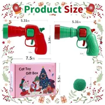 Hggha 52 Pcs Cat Ball Launcher,Funny Interactive Cat Toys for Bored Indoor Adult Cats, 50Pcs Plush Cat Toy Balls with 2 Launcher, Cat Fetch Toys, Cute Kitten Kitty Toys for Training,Playing