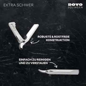 DOVO Silver Shavette Satin Finish Straight Razor Set