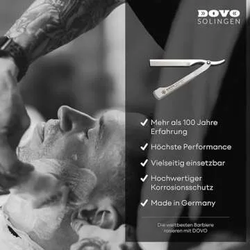 DOVO Silver Shavette Satin Finish Straight Razor Set