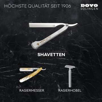 DOVO Silver Shavette Satin Finish Straight Razor Set