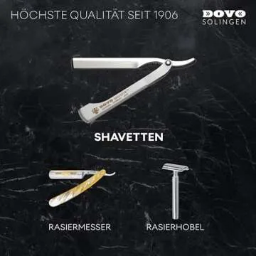 DOVO Silver Shavette Satin Finish Straight Razor Set