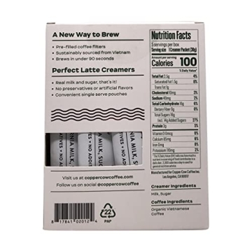 Copper Cow Coffee Pour Over Latte 7.4 Ounce Gift Set