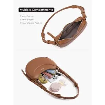 Crescent Shoulder Bag for Women - Premium Leather Design