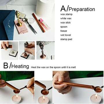 SogYupk 8PCS Hogwarts Wax Stamp Seals Kit with Classic Vintage Seal Wax Stamp Hogwarts Magic School Badge Retro Box Stamps Maker Gift Box Set Halloween